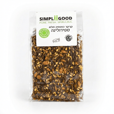 קרקר כוסמין עם ספירולינה